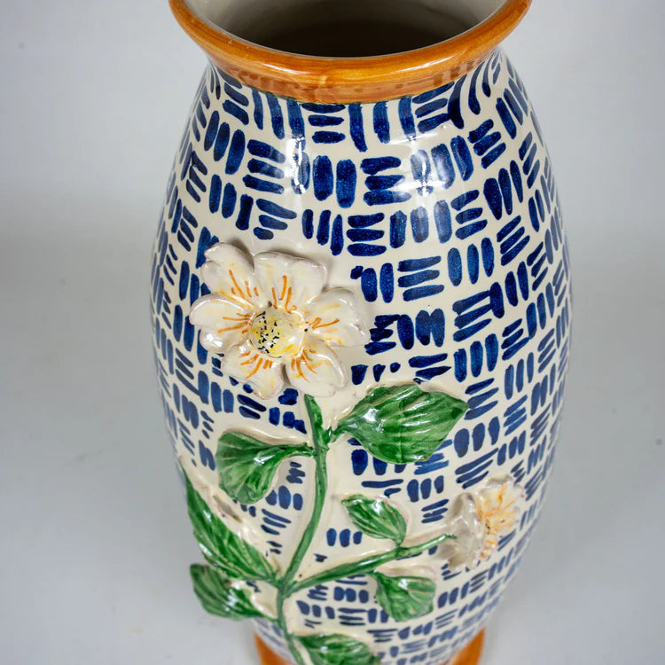 Opus Fiore Blue Ceramic Vase