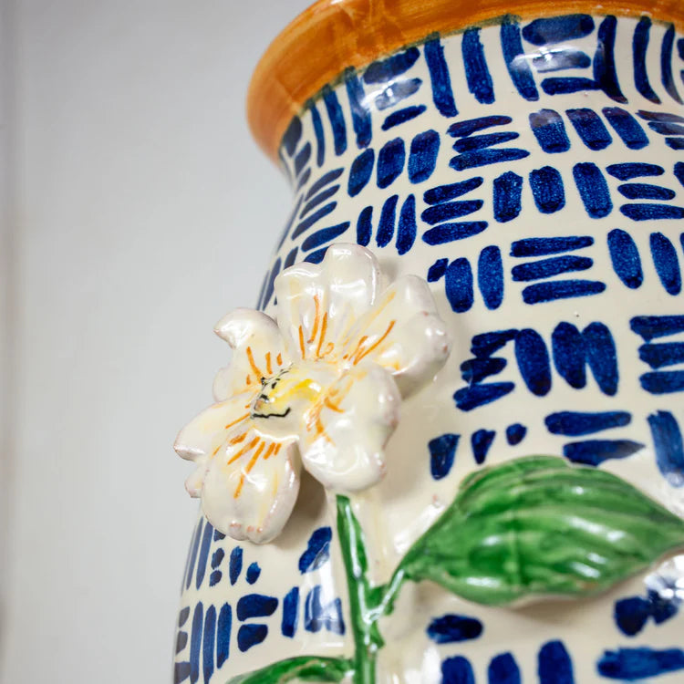 Opus Fiore Blue Ceramic Vase