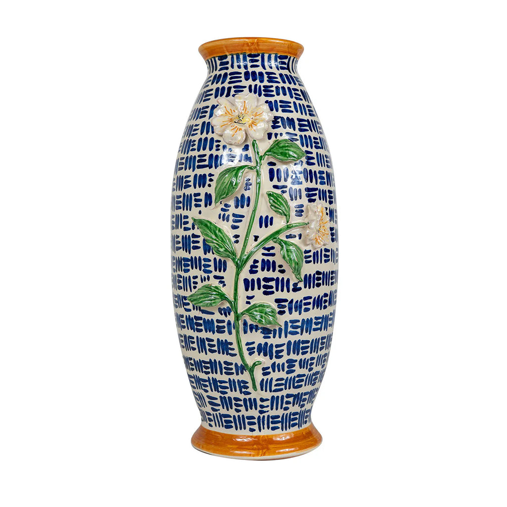 Opus Fiore Blue Ceramic Vase