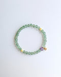 Opus Green Strawberry Quartz, Amethyst & Amber Beaded Bracelet