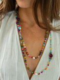Opus Boho Glass & Pearl Beaded Necklace - Multicolor
